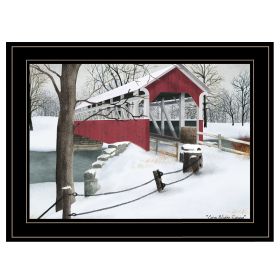 "Crisp Winter Evening" by Billy Jacobs, Ready to Hang Framed Print, Black Frame