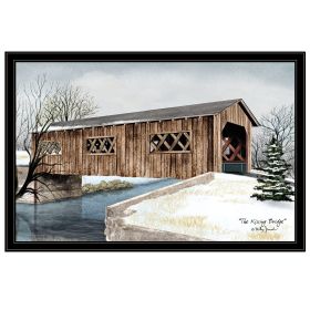 "The Kissing Bridge" by Billy Jacobs, Ready to Hang Framed Print, Black Frame