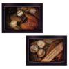 "Baseball Collection" 2-Piece Vignette By Robin-Lee Vieira, Printed Wall Art, Ready To Hang Framed Poster, Black Frame