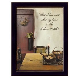 "What I love Most" By Susan Boyer, Printed Wall Art, Ready To Hang Framed Poster, Black Frame