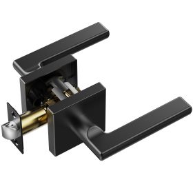 VEVOR Passage Door Handle, 1 Pack Matte Black Door Lever, Left or Right Handing Reversible Lever Non-Locking, 45¬∞ Rotation to Open