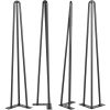 VEVOR Hairpin Table Legs 22" Black Set of 4 Desk Legs 880lbs Load Capacity (Each 220lbs) Hairpin Desk Legs 3 Rods for Bench Desk Dining End Table Chai