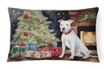 NEW Waiting on Christmas Throw Pillow Throw Pillow for Indoor Couch Bed Outdoor Patio Washable, Pit Bull Terrier White1226,12Hx16W