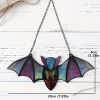 1pc Colorful Bat Suncatcher Window Hanging Decoration for Home, Room, Garden, and Yard - Perfect for Ghostss Festival and Holiday Decor