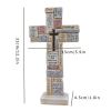 1pc Encouraging Wall Cross - Resin Ornament with Inspirational Words and Phrases - Perfect Christian Home Decor and Christmas Gift