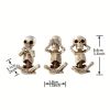 3pcs Skeletons Statue, Halloween Figurines Home Decorative Decor,Fantastic Ornaments Skull , Home Office Room Decor Birthday Halloween