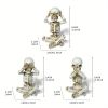 3pcs Skeletons Statue, Halloween Figurines Home Decorative Decor,Fantastic Ornaments Skull , Home Office Room Decor Birthday Halloween