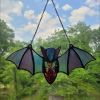 1pc Colorful Bat Suncatcher Window Hanging Decoration for Home, Room, Garden, and Yard - Perfect for Ghostss Festival and Holiday Decor