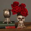 1pc Halloween Vase,Halloween Decoration Party Skull Design Flower Pot, Human Planter Container For Home Office Desk Decoration