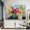 Handmade Hand Painted Wall Art On Canvas Abstract Colorful Vintage Floral Botanical Modern Home Living Room hallway bedroom luxurious decorative paint