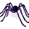 1pc, Halloween Light Up Spider, Spider Web Scary Giant Halloween Spider, Scene Decor, Festivals Decor, Room Decor, Home Decor, Corridors Decor,