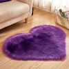 1pc, Fluffy Shaggy Area Rug, Solid Color PV Velvet Carpet, Plush Heart Shape Rug For Valentine's Day Wedding Anniversary Home Floor Decor