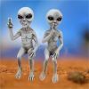 1pc, Outer Space Alien Resin Statue Alien Statue Garden Ornaments Miniatures Art Decor For Home Indoor Outdoor Ornaments Decorations