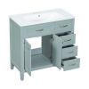 36' Bathroom Vanity with Sink Combo;  White Bathroom Cabinet with Drawers;  Solid Frame and MDF Board