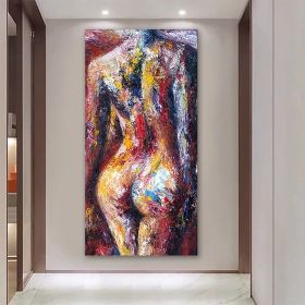 Handmade Oil Painting Canvas Wall Art Decoration Modern Female Nude Human Body Living Room Hallway Bedroom Luxurious Decorative Painting (Style: 1, size: 90x120cm)