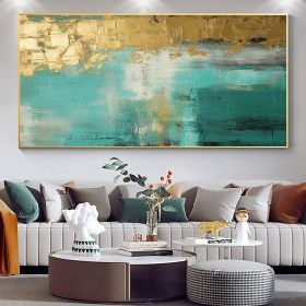 Handmade Oil Painting Large Original Gold Oil Painting on Canvas Abstract Gold Art Painting Bedroom Wall Decor Modern Textured Wall Art Decorative Pai (Style: 1, size: 50X100cm)