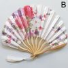 1pc Folding Fan Handheld Fans Chinese Imitation Silk Classical Hanfu Fan Tassel Elegent Female Fan Home Decoration Fan Chinese Fan Hand Folding Fans V