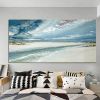 Hand Painted Oil Paintings Abstract Seascape Painting Beach Ocean  Living Room Hallway Luxurious Decorative Painting