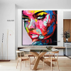 Handmade Oil Painting  Hand Painted Wall Art On Canvas Beauty Women Face Colorful Portrait Abstract Modern Home  Living Room hallway bedroom luxurious